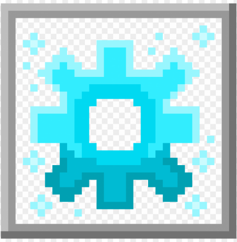 diamond gear icon - skin minecraft iron ma Transparent Background PNG Isolated Design