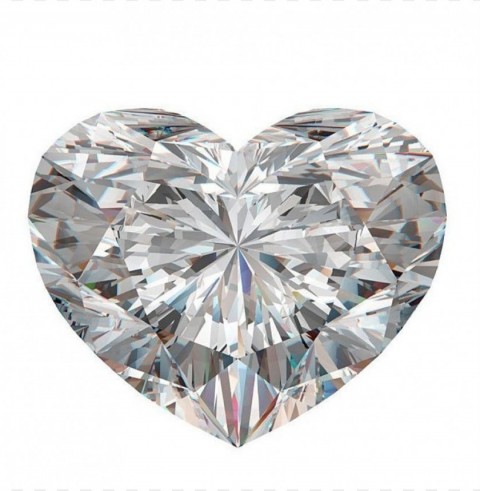 Diamond Heart Transparent Background Isolated PNG Design