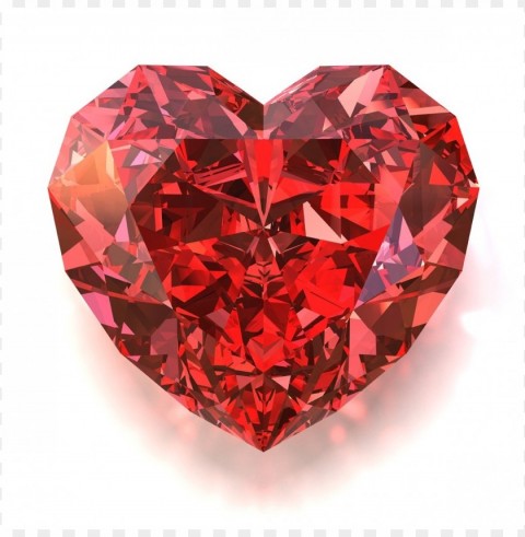 Diamond Heart Transparent Background Isolated PNG Illustration