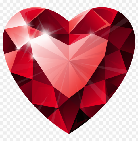 Diamond Heart Transparent Background Isolation Of PNG
