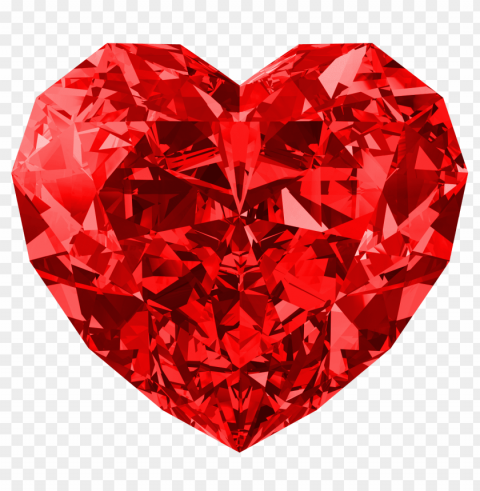 diamond heart Transparent PNG Isolated Element with Clarity