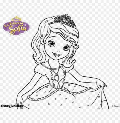 dibujo de la princesa sofia saludando para colorear - princesa sofia para colorir HighResolution Transparent PNG Isolation