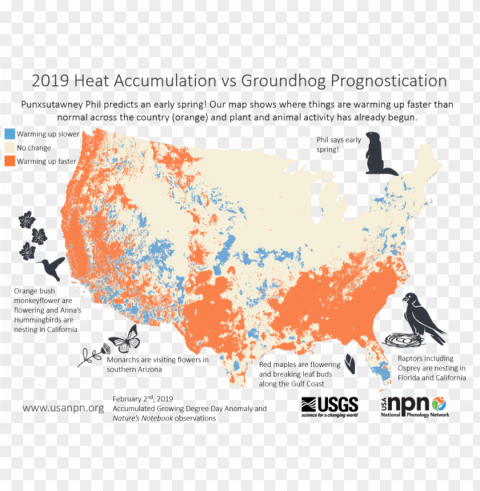 did the groundhog get it right this year - united states geological survey PNG Graphic with Clear Isolation