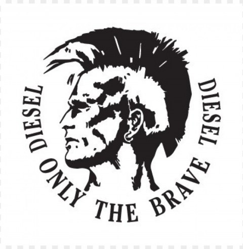 diesel only the brave logo vector free download PNG with clear background extensive compilation