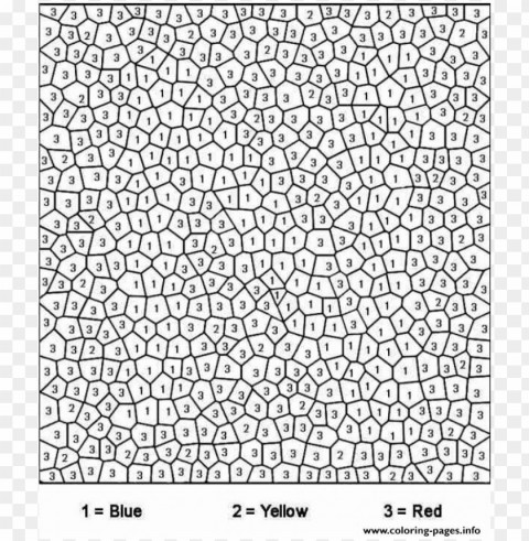 difficult color by number coloring pages HighResolution Transparent PNG Isolation
