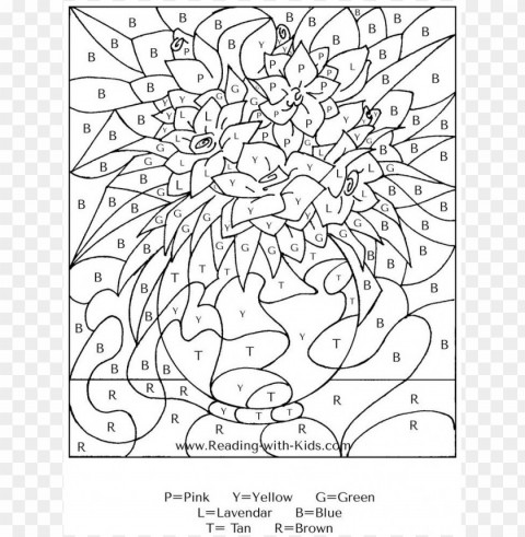 difficult color by number coloring pages Images in PNG format with transparency