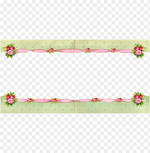 digital vintage rose ribbon border PNG Graphic with Transparency Isolation PNG transparent with Clear Background ID 43189a13