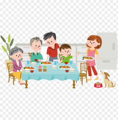 dinner clip art transprent - family dinner clipart PNG images with alpha transparency free