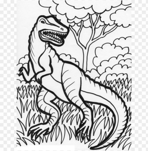 dinosaur color coloring pages PNG pictures with no background required