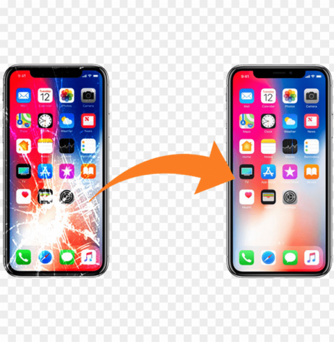 direct cell hamilton - iphone x screen repair before and after PNG with no registration needed