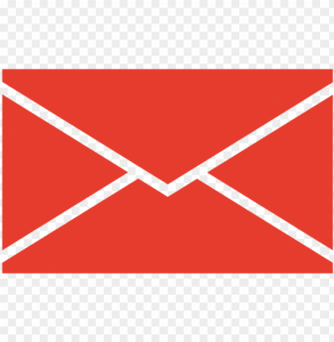 direct mail icon - mail red icon Isolated Element with Clear PNG Background