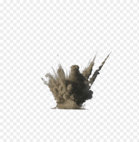 dirt explosion Isolated Object with Transparent Background in PNG