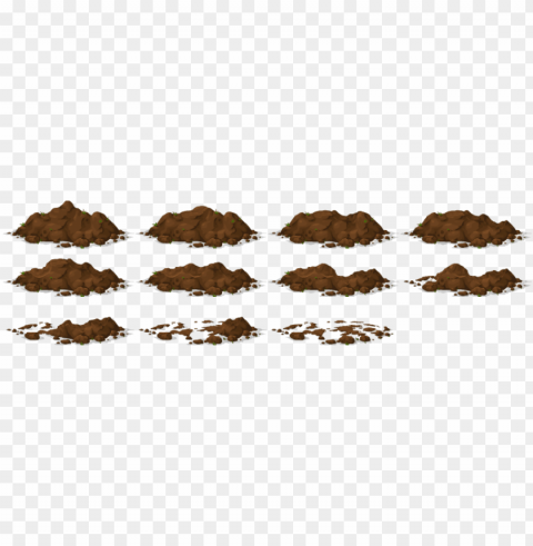 dirt pile Isolated Element on Transparent PNG