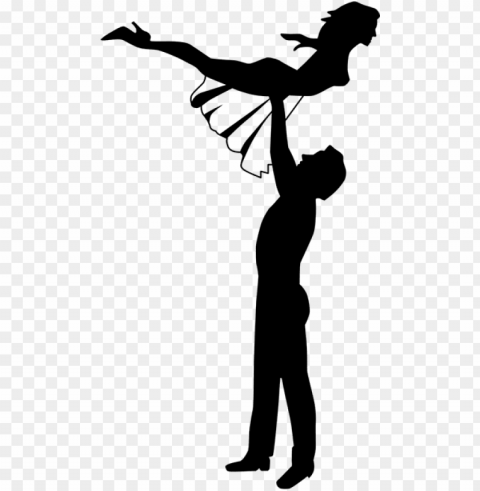 dirty dancing silhouette sticker - dirty dancing clipart Isolated Subject on HighQuality PNG