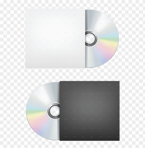 disc and cover - cd cover with cd Isolated Element with Clear PNG Background