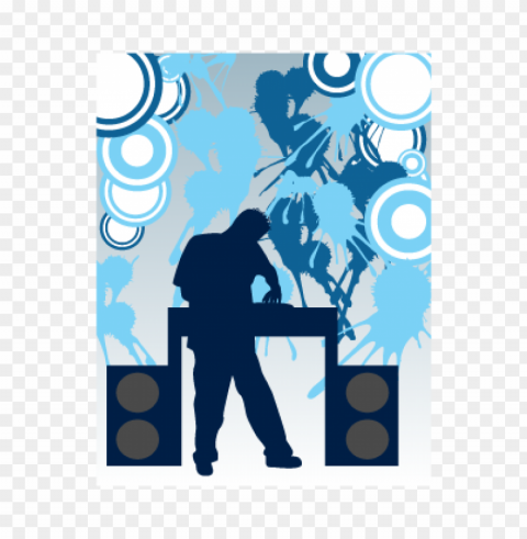 disc jockey logo vector free Isolated Character in Transparent PNG Format