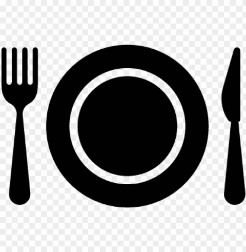 dish fork and knife vector - plato tenedor y cuchillo PNG images with no background needed