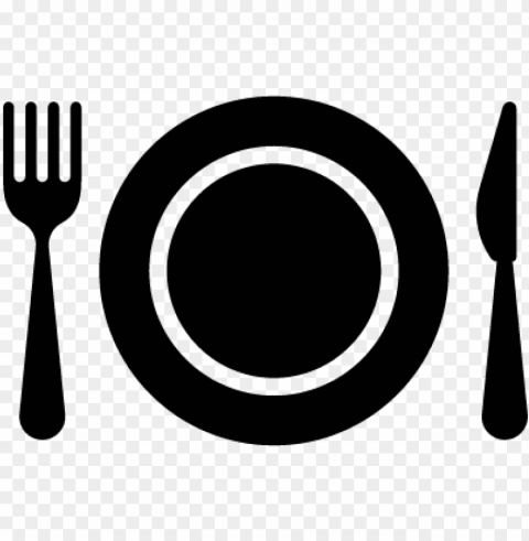 Dish Fork And Knife Vector - Plato Tenedor Y Cuchillo PNG Images With No Background Needed