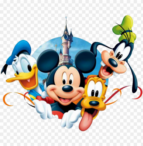 disney and pals clip art images on a background - mickey pluto goofy donald PNG transparent vectors