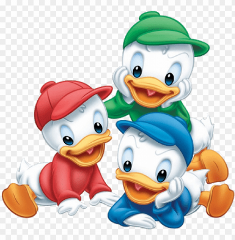 disney cartoon characters clipart com free for - donald duck babies Isolated Element with Clear PNG Background