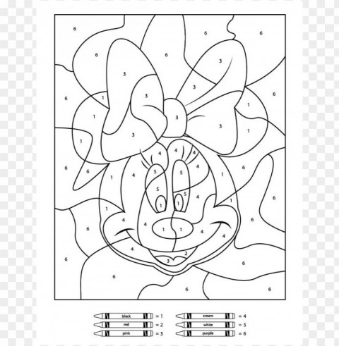 disney color by number coloring pages Clear PNG pictures free