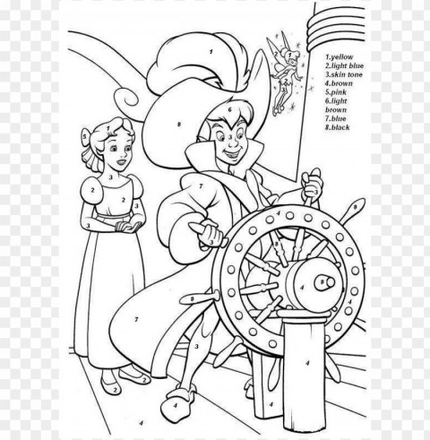 disney color by number coloring pages Free download PNG images with alpha channel