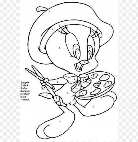 disney color by number coloring pages Free PNG images with clear backdrop