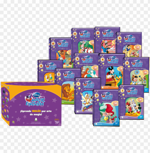 disney magic english x 12 dvd's Isolated Subject on HighQuality PNG
