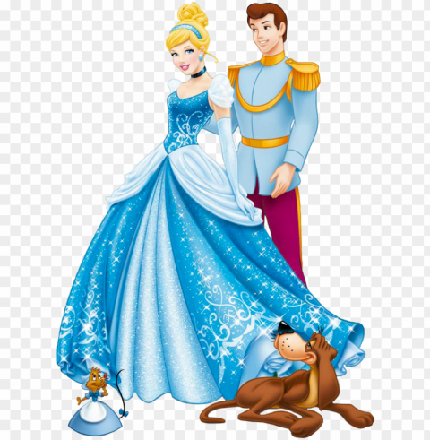 disney princess cinderella and prince PNG images for merchandise