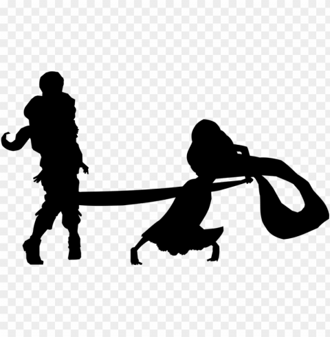 disney silhouette - disney couple silhouette Isolated Design Element in Clear Transparent PNG