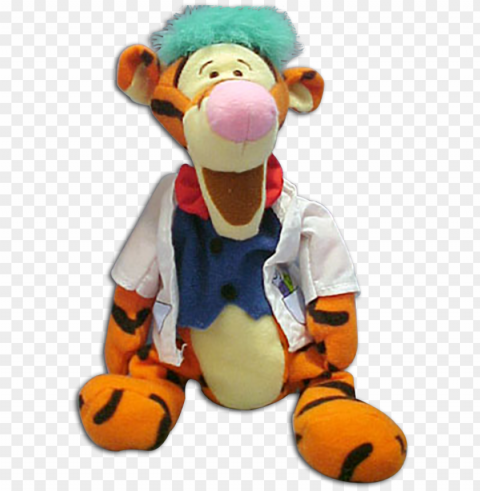 disney store plush bean bag tigger halloween mad scientist HighQuality Transparent PNG Isolated Graphic Design