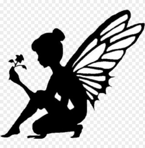 #disney #tinkerbell #silhoutte - fairy vinyl PNG Image with Isolated Artwork