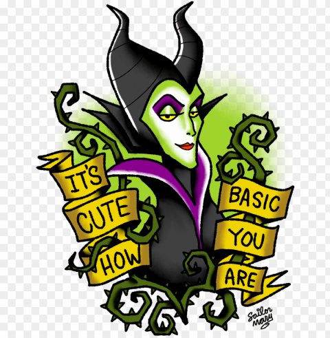 disney villain tattoo flash on behance - disney flash sheet Isolated Subject on Clear Background PNG