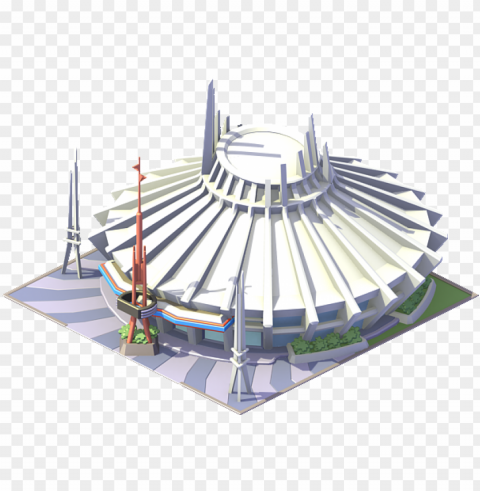 Disneyland Space Mountain ClearCut PNG Isolated Graphic