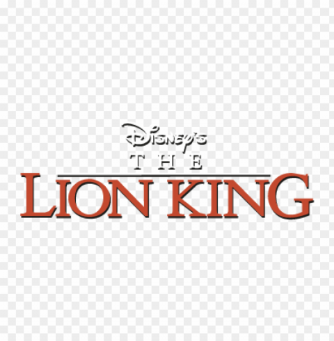 disneys the lion king vector logo CleanCut Background Isolated PNG Graphic