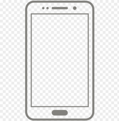 display - cell phone logo white PNG Isolated Design Element with Clarity