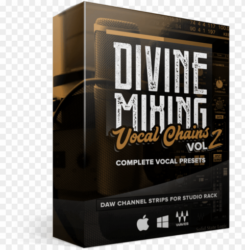 divine mixing vocal chains v2 box - multimedia software PNG Graphic Isolated with Clarity