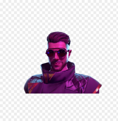 dj alok free fire player character PNG Graphic Isolated on Clear Background Detail