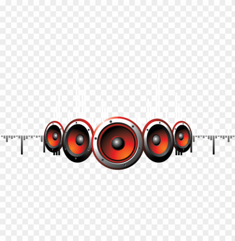 dj - speaker with sound waves Clear background PNG clip arts