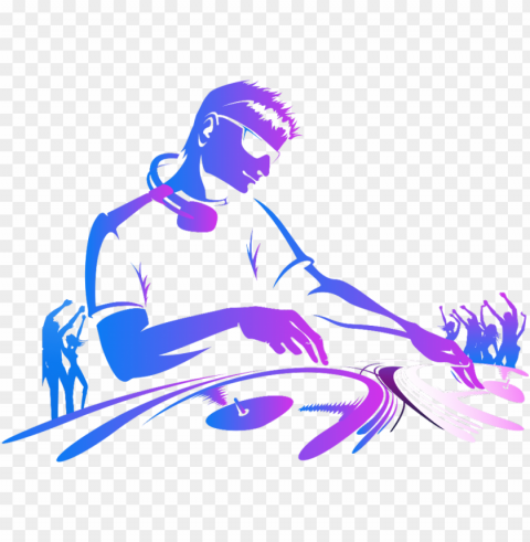 Dj Sticker Transparent PNG Images Set