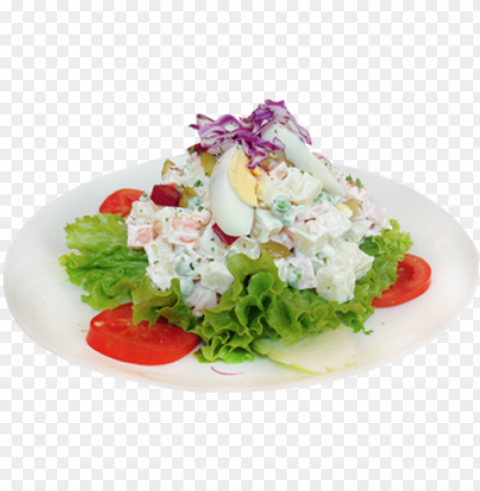 dn russian salad - russian salad in plate Transparent PNG art