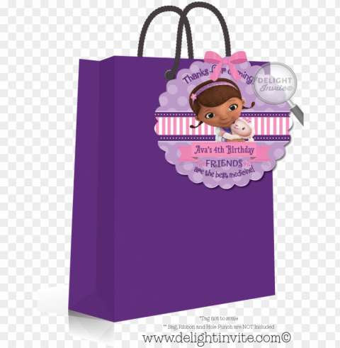 doc mcstuffins birthday favor tags - thanks card doc mcstuffins PNG clipart