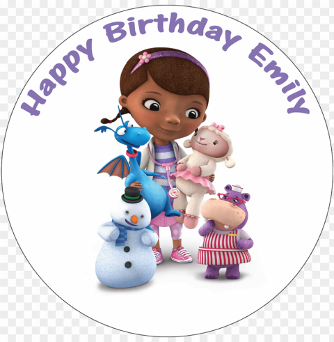 Doc Mcstuffins Personalised Edible Round Printed Birthday - Doc Mcstuffins Docs Big Book Of Boo-boos Disney Doc PNG Clipart