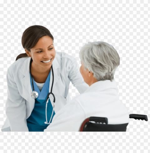doctor and patient talki Isolated Icon on Transparent PNG