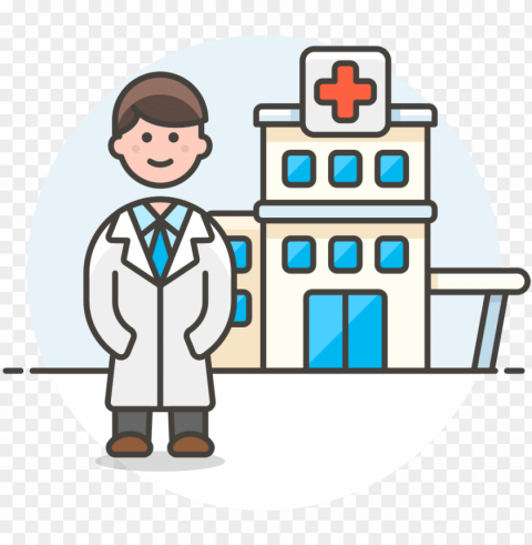doctor hospital icon Isolated Illustration on Transparent PNG
