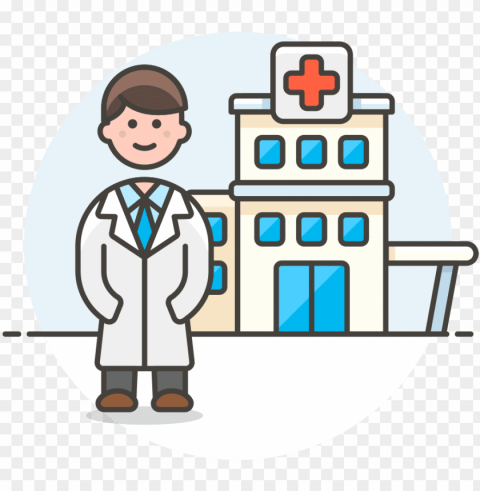 Doctor Hospital Icon Isolated Illustration On Transparent PNG