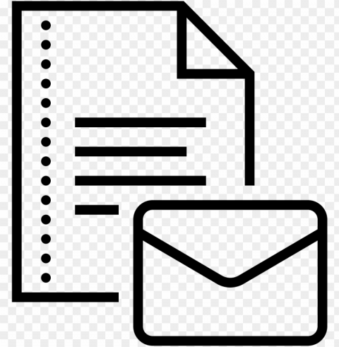 documento por correo electrón icon - email document icon PNG Graphic Isolated with Transparency