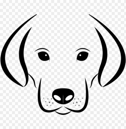 dog head white background labrador animal - dog face clipart black and white Isolated Item with HighResolution Transparent PNG