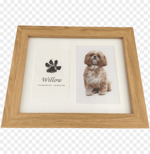 dog paw print in wood frame with photograph using inkless - picture frame PNG images with transparent canvas compilation