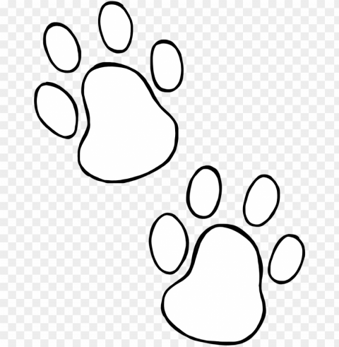 dog paw prints dog paw heart clip art free clipart - white dog paw silhouette PNG for use